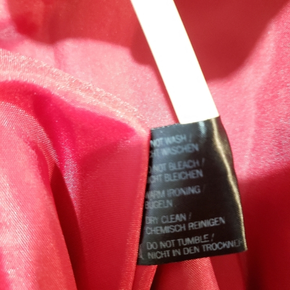 Zero A Line Pleat Floral Skirt Womens 6 Red Knee Length Layered EUR 38 Bow Waist - Picture 10 of 10